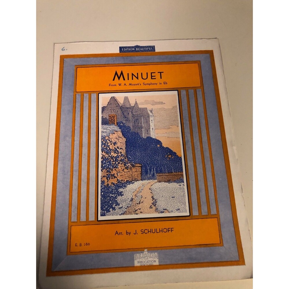 Minuet from WA Mozart's Symphony in Eb Sheet Music Vintage Belwin Publication Ne